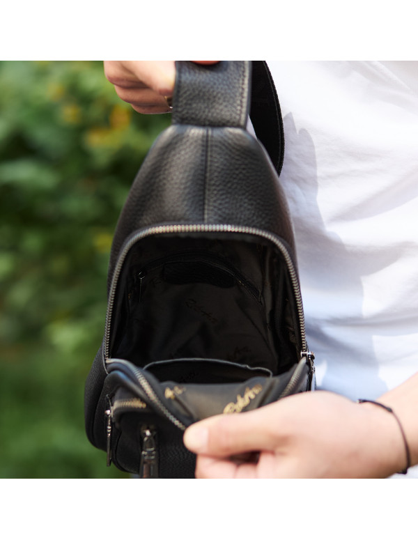 Сумка слінг чоловіча через плече Vermont, чорна