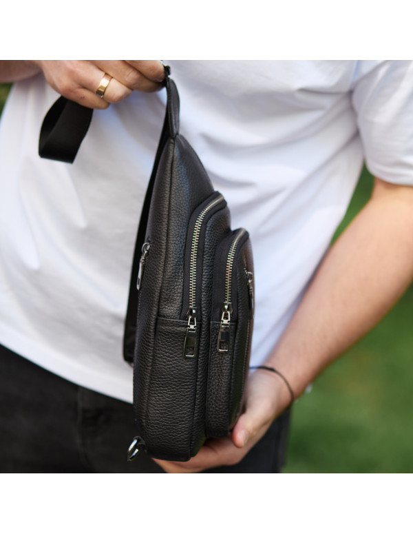 Сумка слінг чоловіча через плече Vermont, чорна