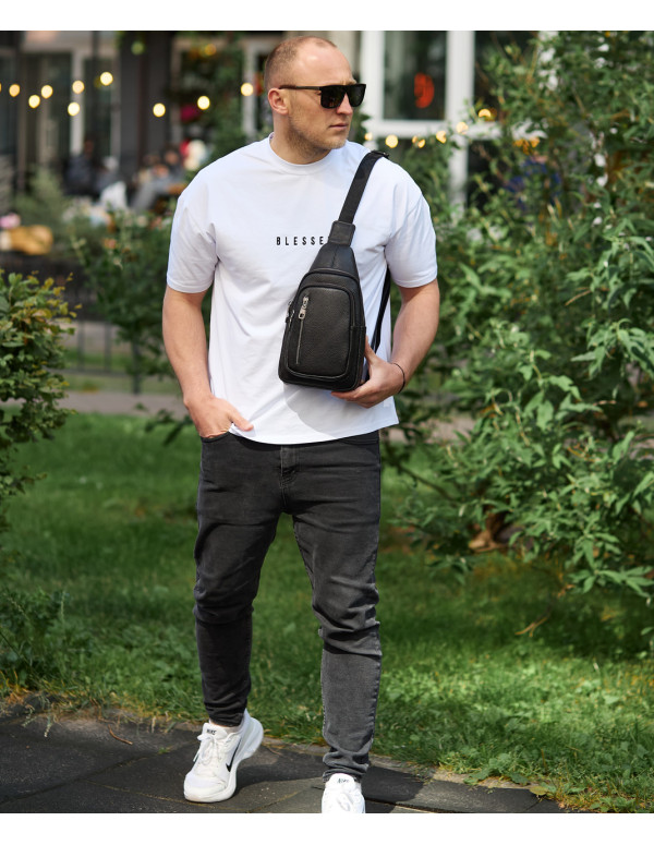 Сумка слінг чоловіча через плече Vermont, чорна