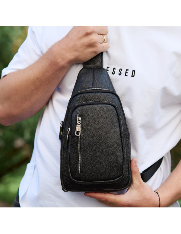 Сумка слінг чоловіча через плече Vermont, чорна