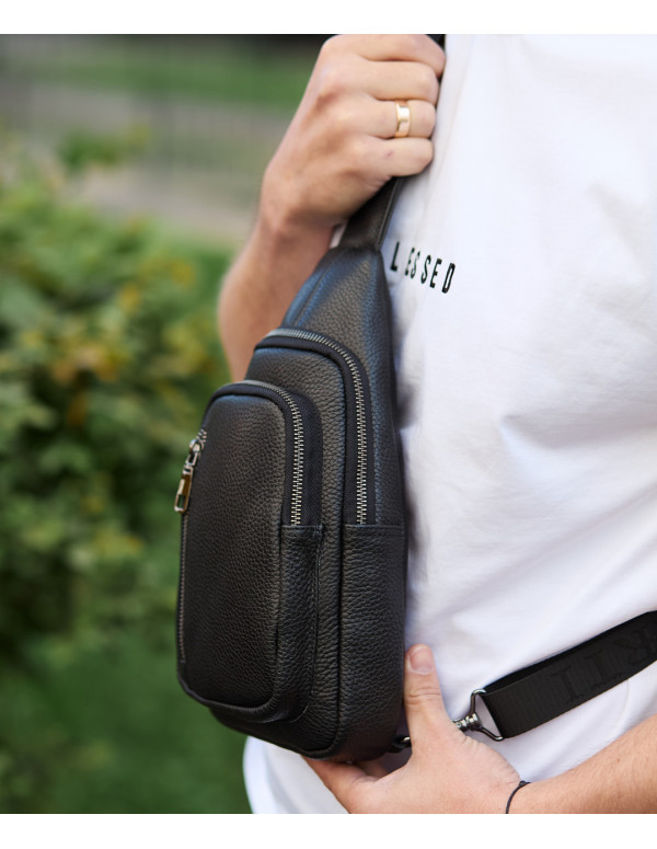 Сумка слінг чоловіча через плече Vermont, чорна