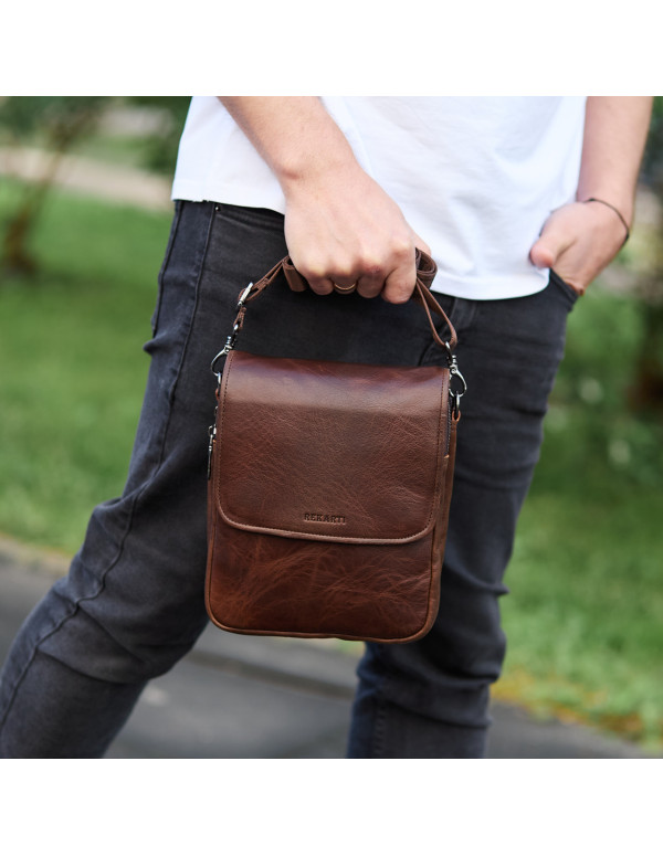 Барсетка з клапаном через плече Velaro, коричнева