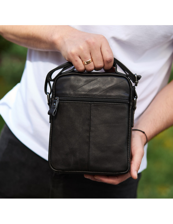 Сумка-барсетка чоловіча через плече Corvani, чорний колір