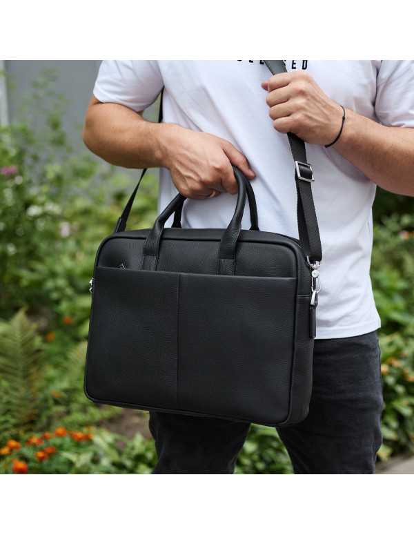 Чоловічий портфель на плече Eron, чорний