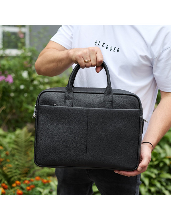 Чоловічий портфель на плече Eron, чорний