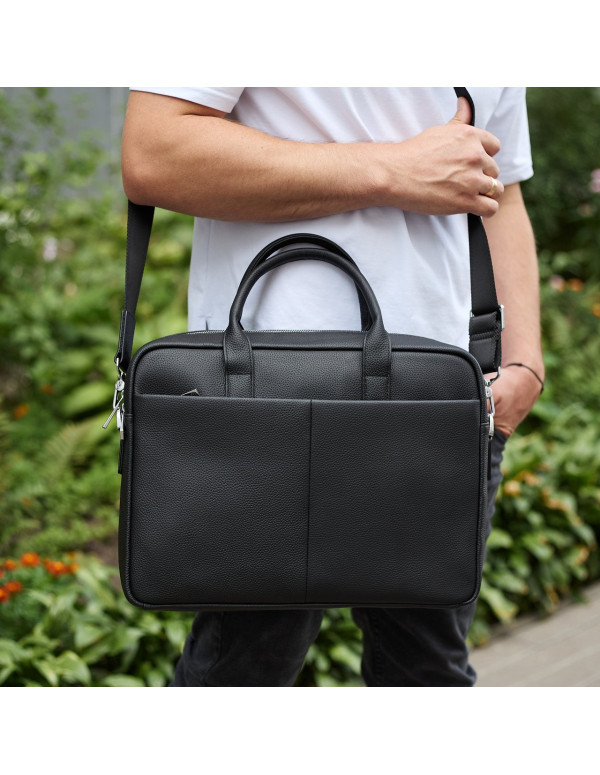 Чоловічий портфель на плече Eron, чорний