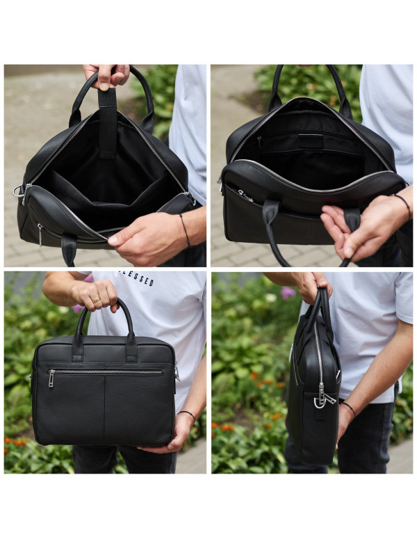 Чоловічий портфель на плече Eron, чорний