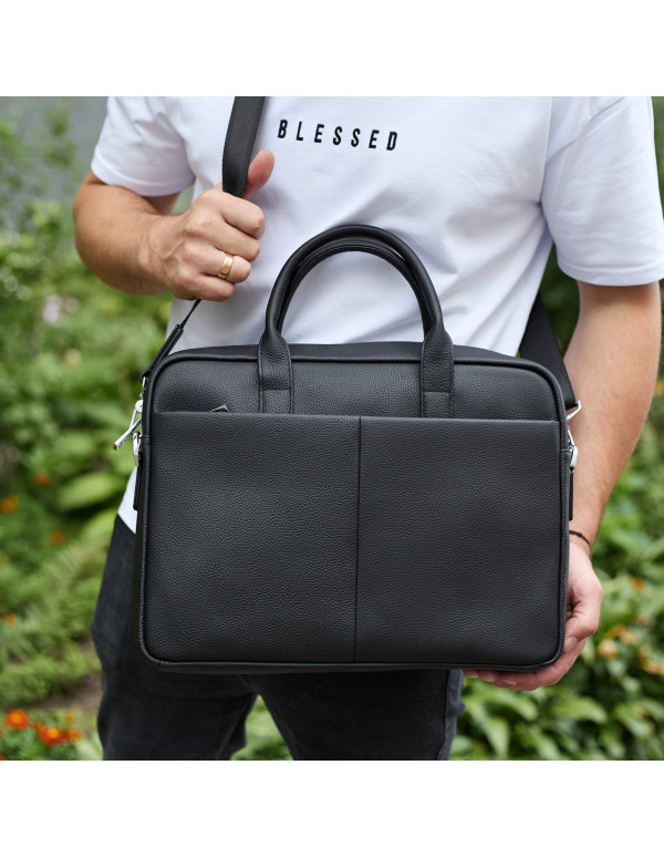 Чоловічий портфель на плече Eron, чорний