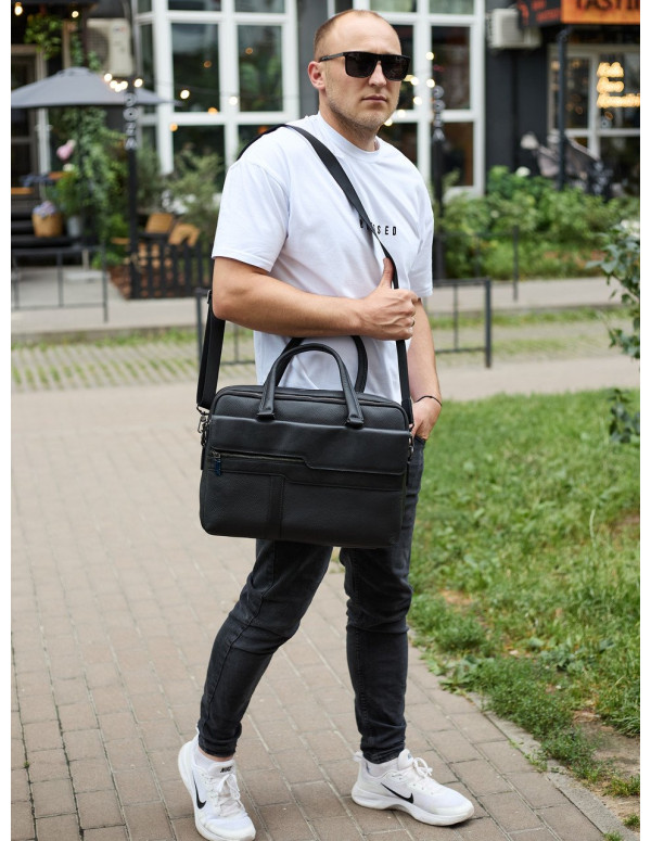 Чоловіча ділова сумка-портфель Orion, чорна