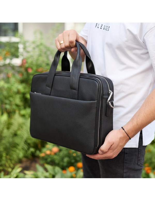 Чоловічий портфель на плече Domin, чорний