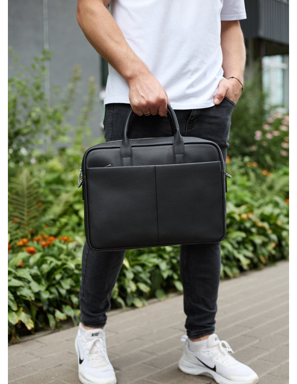 Чоловічий портфель на плече Eron, чорний