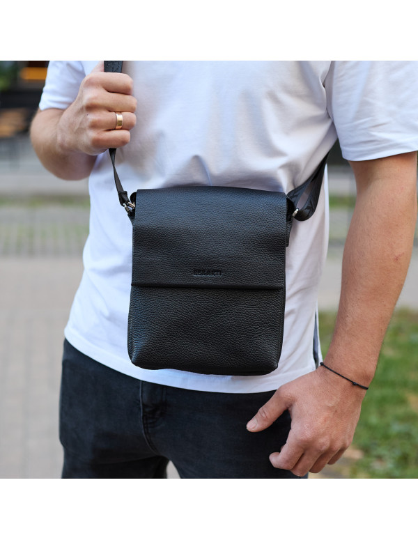 Шкіряний месенджер для чоловіка Napoli,чорна