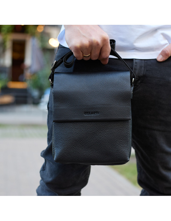 Шкіряний месенджер для чоловіка Napoli,чорна