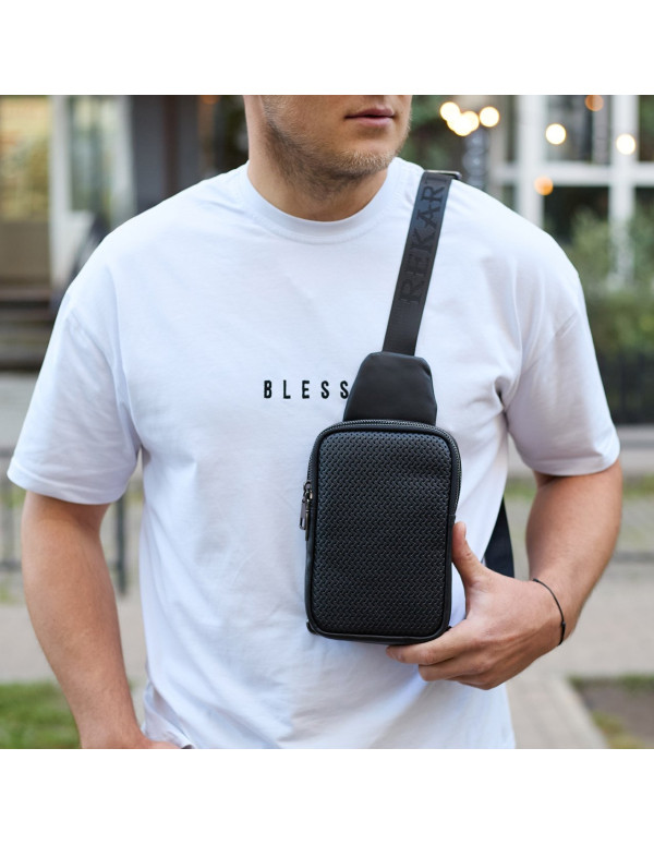 Чоловіча сумка-слінг через плече Udine, чорна
