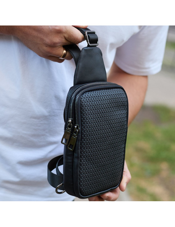Чоловіча сумка-слінг через плече Udine, чорна