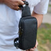 Чоловіча сумка-слінг через плече Udine, чорна