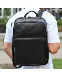 Класичний чоловічий рюкзак зі шкіри Belluno, чорний