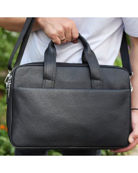 Чоловічий портфель на плече Domin, чорний