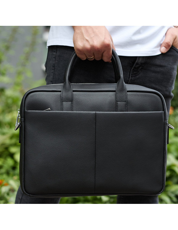 Чоловічий портфель на плече Eron, чорний