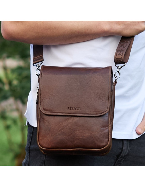 Барсетка з клапаном через плече Velaro, коричнева