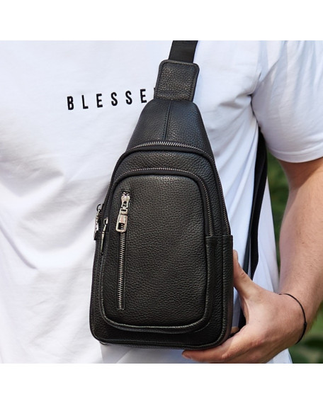 Сумка слінг чоловіча через плече Vermont, чорна