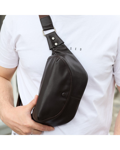 Чоловіча шкіряна бананка Nox, коричнева