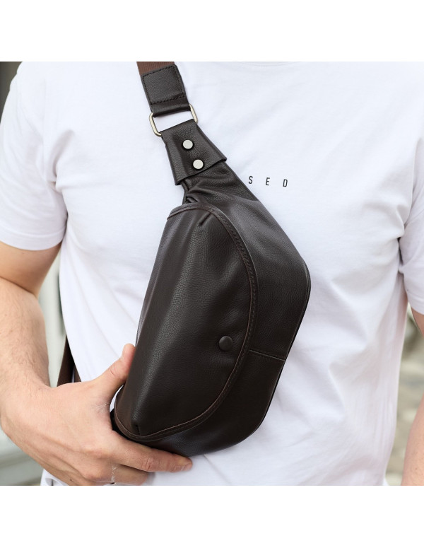 Чоловіча шкіряна бананка Nox, коричнева