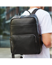 Чоловічий шкіряний рюкзак для поїздок Nera, чорний