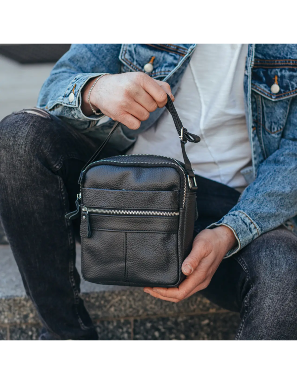 Сумка-барсетка чоловіча Solvani, чорна