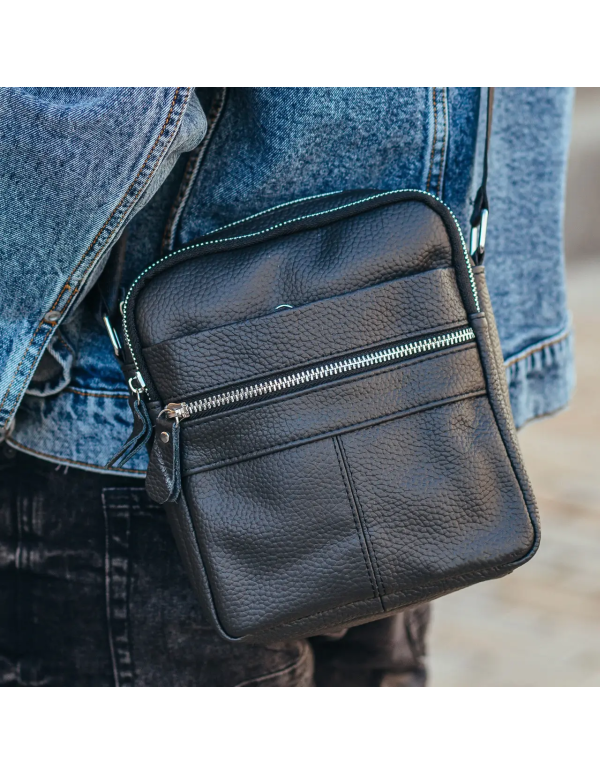 Сумка-барсетка чоловіча Solvani, чорна