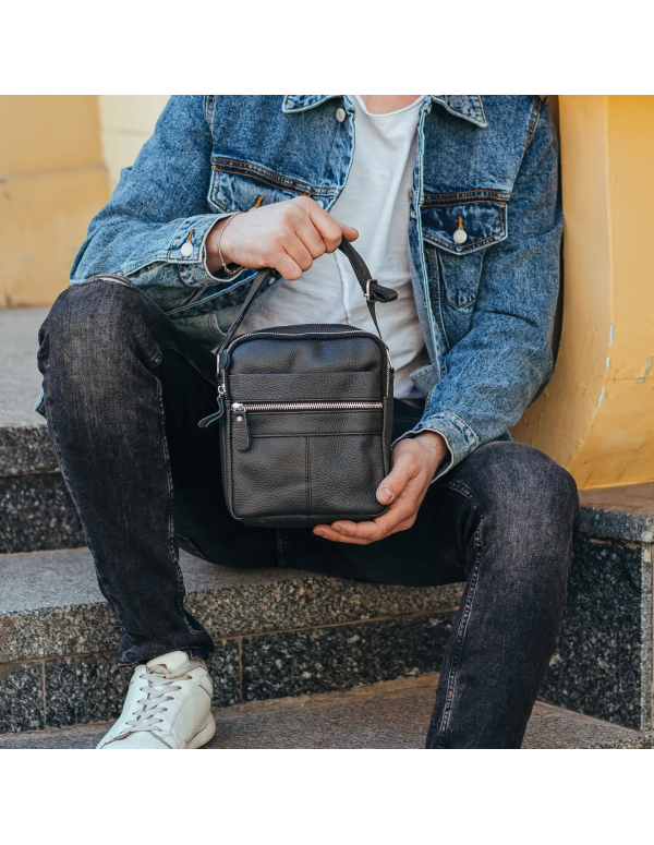 Сумка-барсетка чоловіча Solvani, чорна