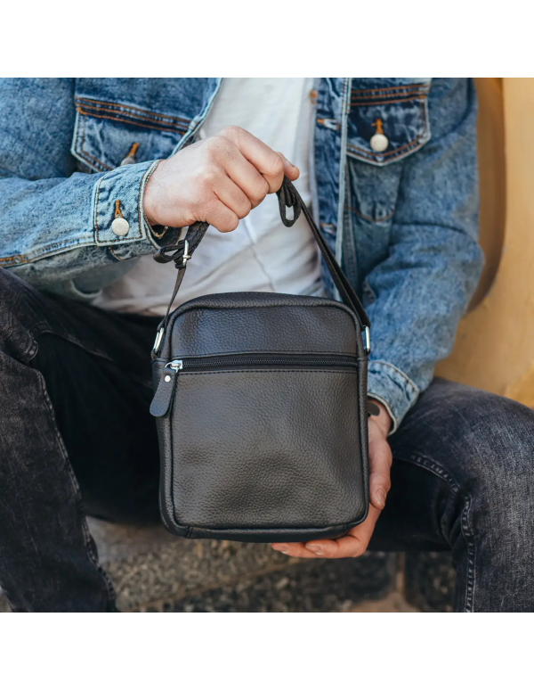 Сумка-барсетка чоловіча Solvani, чорна