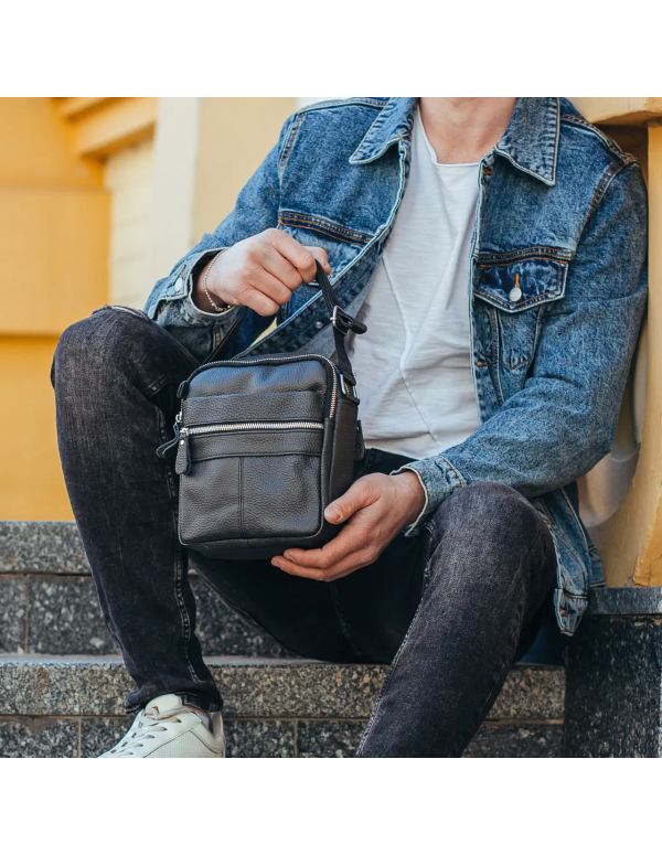 Сумка-барсетка чоловіча Solvani, чорна