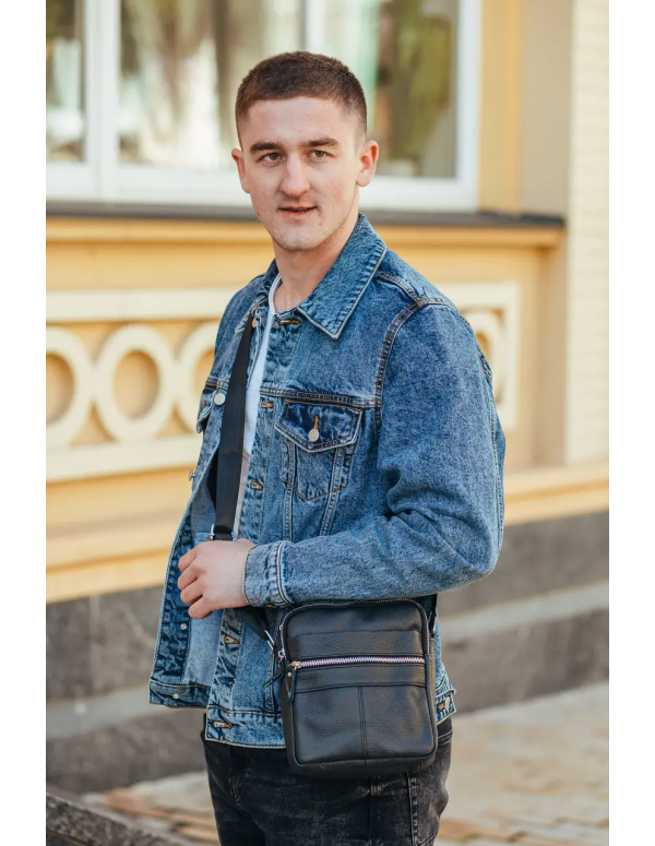 Сумка-барсетка чоловіча Solvani, чорна