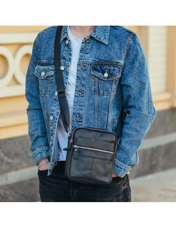 Сумка-барсетка чоловіча Solvani, чорна