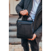 Чоловіча шкіряна сумка-месенджер Martin, чорна