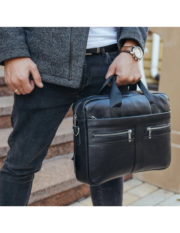 Чоловіча сумка для ноутбука та документів Grav, чорний