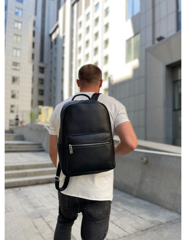 Чоловічий рюкзак Arden з натуральної шкіри, чорний