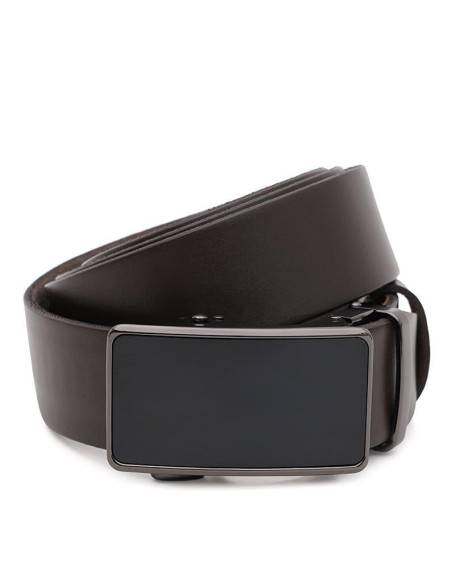 Пасок шкіряний для чоловіка 125×3.5 / ремінь на штани, коричневий