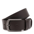 Ремінь з натуральної шкіри чоловічий 115×3.5 / пояс для брюків, коричневий