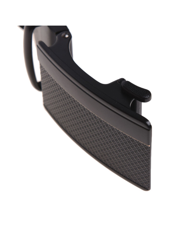 Автоматичний чоловічий пасок з пряжкою115-125×3.5 / ремінь на штани Borsa Leather, чорний