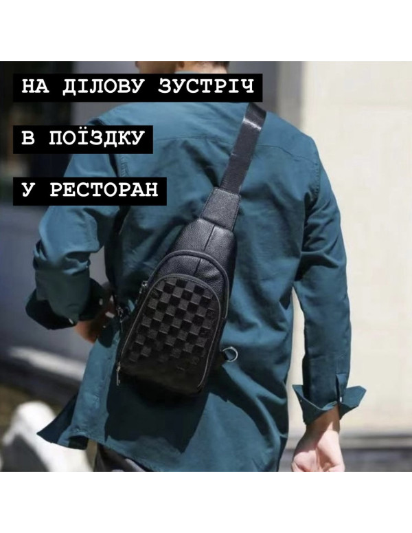 Чоловічий рюкзак на одне плече Cremona, чорний