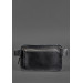 Шкіряна поясна сумка Dropbag Maxi чорна Krast BN-BAG-20-g