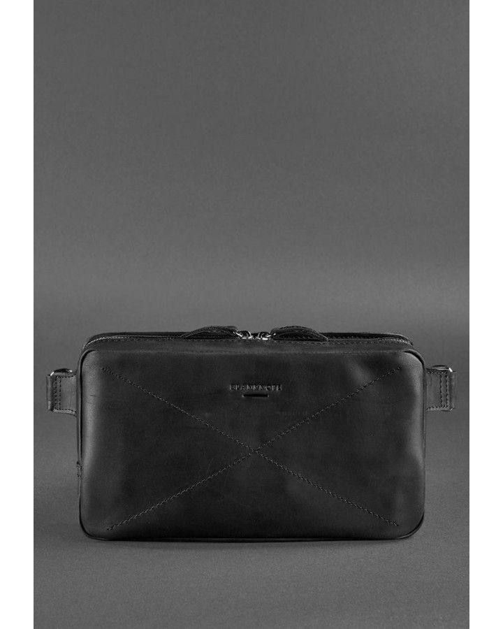 Шкіряна поясна сумка Dropbag Maxi чорна Crazy Horse - BN-BAG-20-g-kr