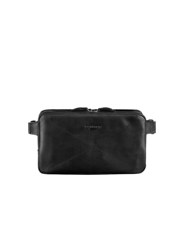 Шкіряна поясна сумка Dropbag Maxi чорна Crazy Horse - BN-BAG-20-g-kr