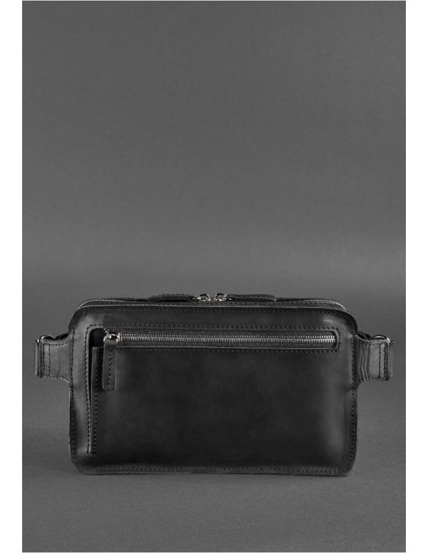 Шкіряна поясна сумка Dropbag Maxi чорна Crazy Horse - BN-BAG-20-g-kr