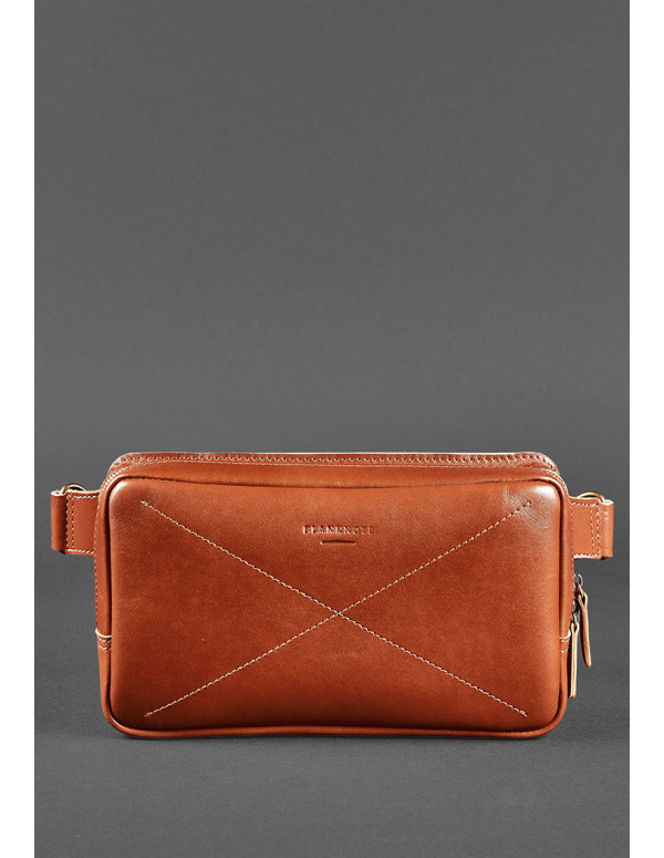 Шкіряна поясна сумка Dropbag Maxi світло-коричнева - BN-BAG-20-k