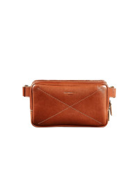 Шкіряна поясна сумка Dropbag Maxi світло-коричнева