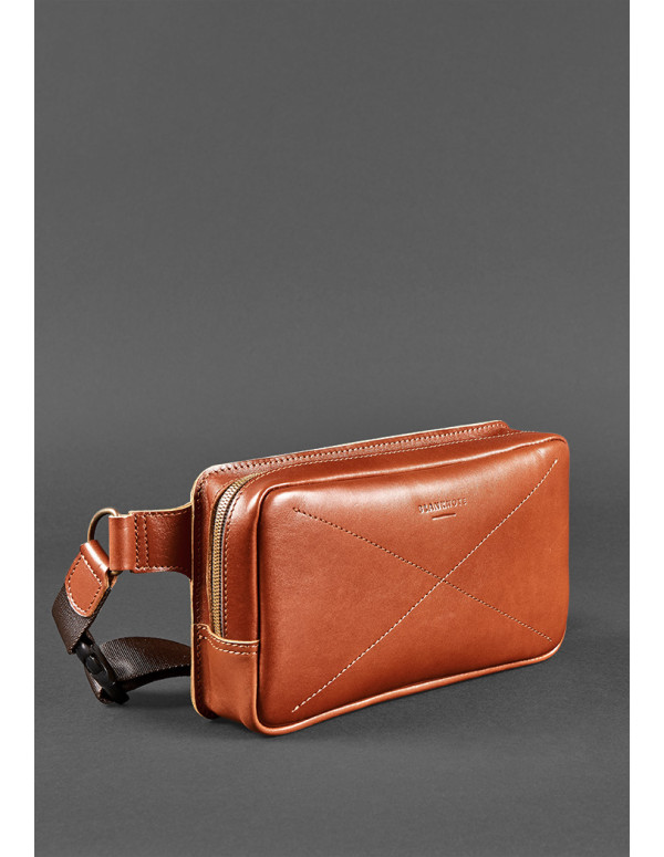 Шкіряна поясна сумка Dropbag Maxi світло-коричнева - BN-BAG-20-k