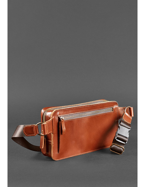 Шкіряна поясна сумка Dropbag Maxi світло-коричнева - BN-BAG-20-k